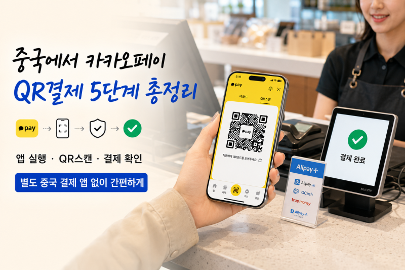 [중국에서 카카오페이 결제]하는 방법, QR결제 5단계 총정리