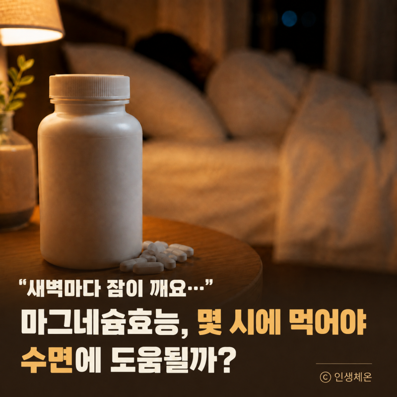 마그네슘효능 “새벽마다 잠이 깨요” 수면 위해 몇시에 섭취해야 할까