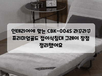 인테리어에 맞는 CBK-004S 라꾸라꾸 프리미엄골드 접이식침대 그레이 장점 정리했어요