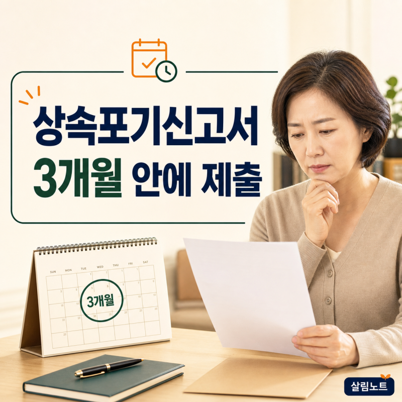 부모 빚 안 갚으려면 3개월 안에 이 종이부터 내세요 (상속포기신고서)