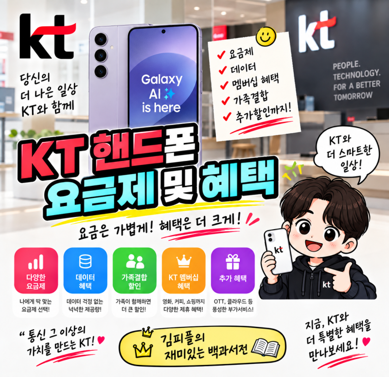KT 핸드폰 요금제 및 혜택 2026 총정리｜요고·5G·Y덤·가족결합 뭐가 제일 저렴할까?