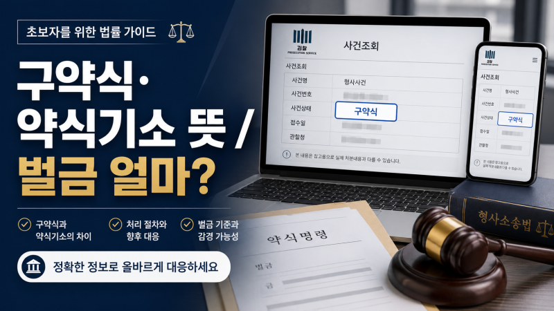 약식기소 뜻, 구약식기소 차이와 처벌 절차·벌금 금액 총정리