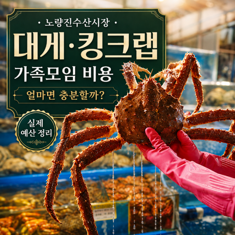노량진수산시장 대게 킹크랩 가족모임 비용, 얼마면 충분할까?