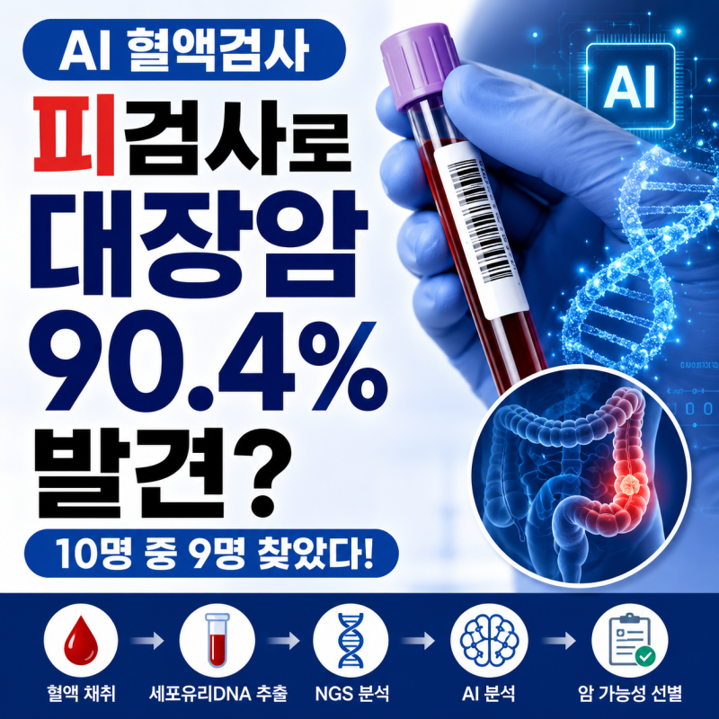 대장암 혈액검사, 피검사로 10명 중 9명 찾았다? AI 진단 연구 핵심