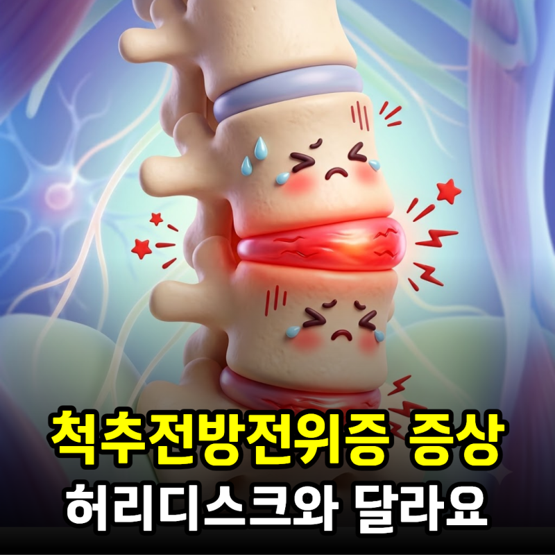 척추전방전위증 증상, 허리디스크와 달라요