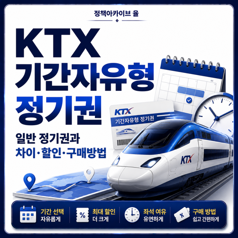 KTX 기간자유형 정기권이란? 일반 정기권과 차이·할인·구매방법