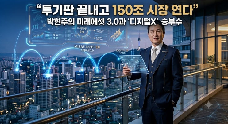 "투기판 끝내고 150조 시장 연다"…<b>박현주</b>의 미래에셋 3.0과 '디지털X'....