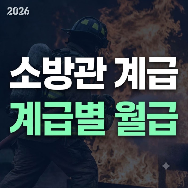 2026년 소방관 계급 순서와 계급별 월급, 연봉, 정년제도 총정리
