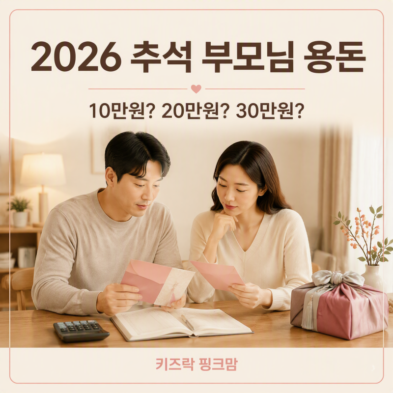 2026 올해는 추석 부모님 용돈 얼마가 적당할까?