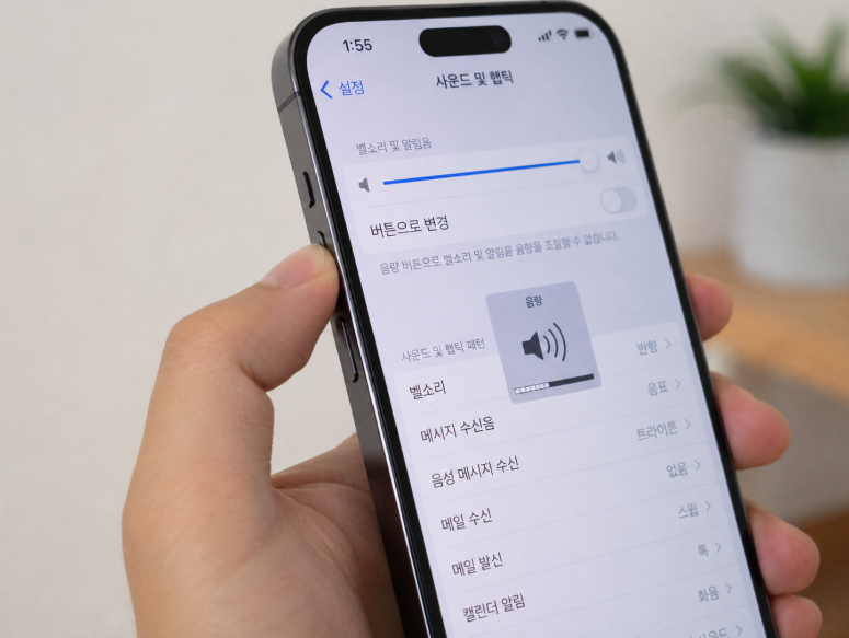 아이폰 알람 소리 크기 조절, 미디어 볼륨과 분리하는 설정법
