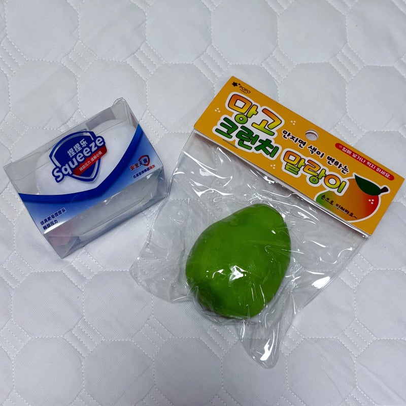 삐야슬라임 비누 크런치, 포포팬시 망고 크런치 말랑이 후기