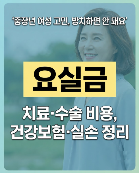 "외출할 때마다 화장실부터 찾게 된다면?" 요실금 치료와 수술 비용, 건강보험·실손 정리