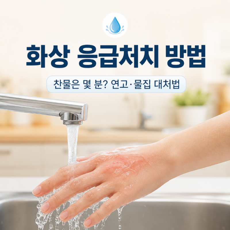 화상 응급처치 방법, 찬물은 몇 분? 연고·물집 대처법 총정리