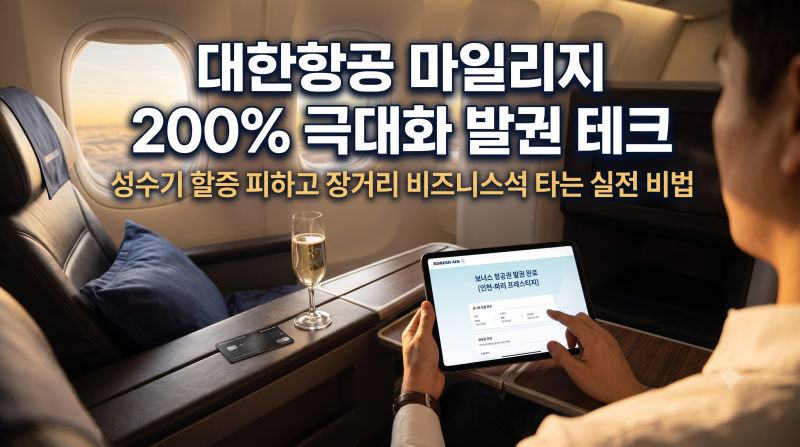 2026 대한항공 마일리지 발권 꿀팁 (성수기 할증 피하는 편도 테크닉)