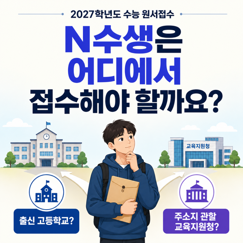 n수생 수능 원서접수 방법 총정리｜졸업생은 어디서 접수하고 무엇을 준비해야 할까요?