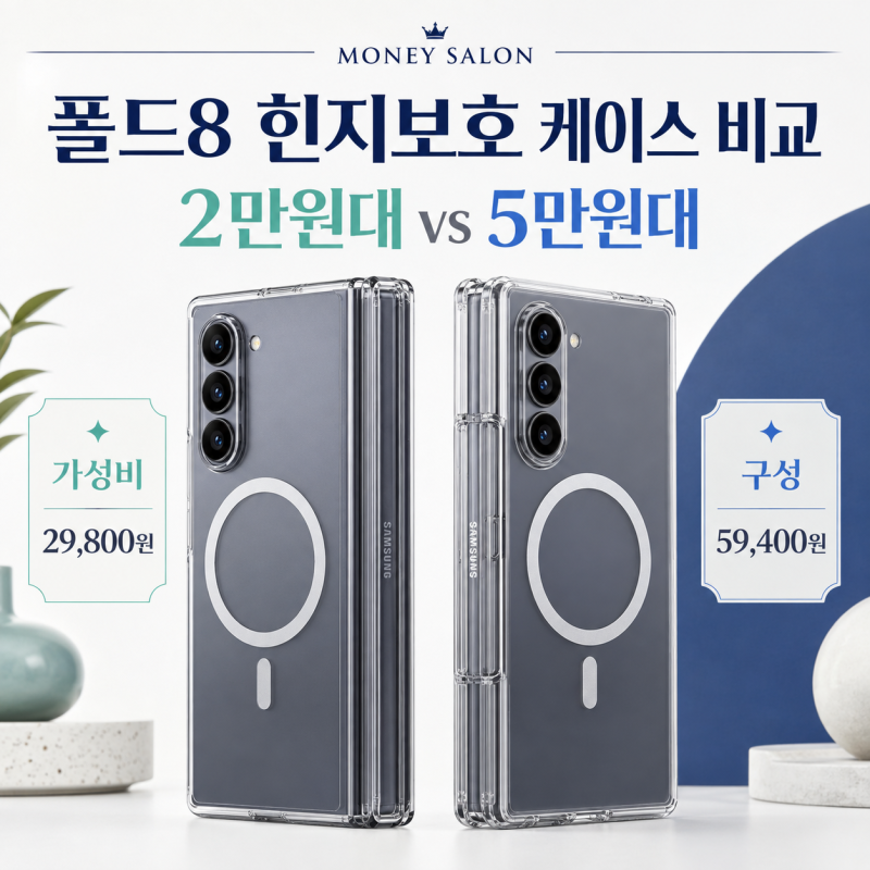 폴드8 힌지보호 케이스 2만원대 vs 5만원대, 가격 차이만큼 다를까?