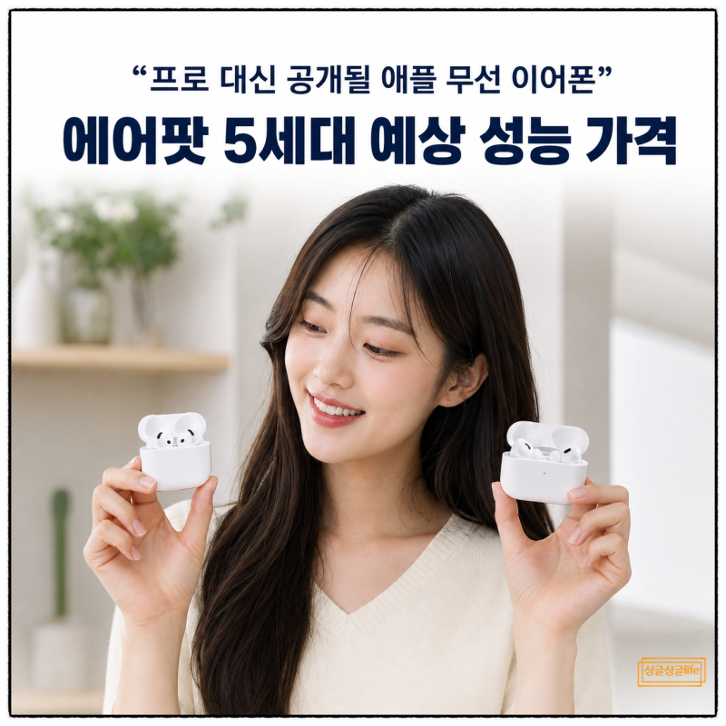 “프로 대신 공개될 애플 무선 이어폰” 에어팟 5세대 예상 성능 가격