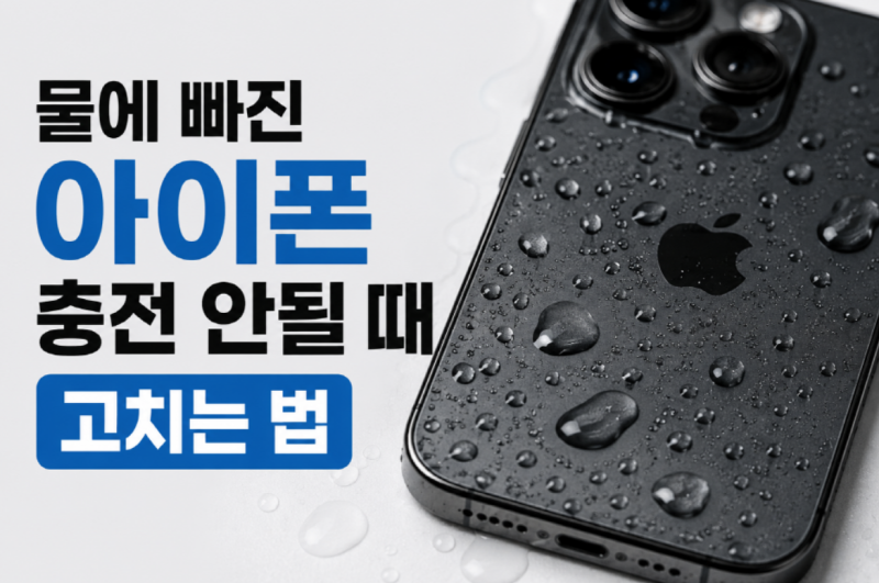 물에 빠진 아이폰 충전안됨, 침수 셀프 해결방법