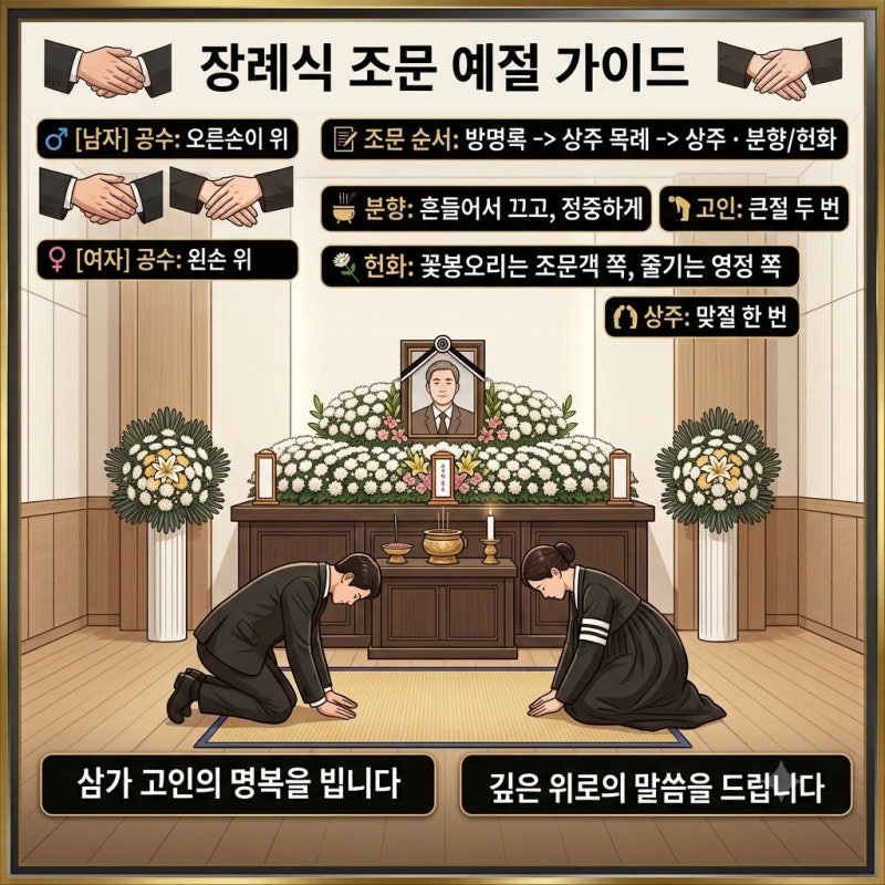 장례식장 절하는 법, 남자 여자 손 위치는?
