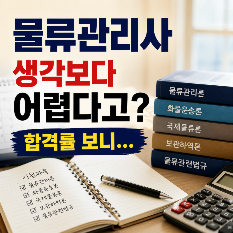 물류관리사 난이도 어느 정도일까? 합격률을 보니 생각보다 만만치 않았다