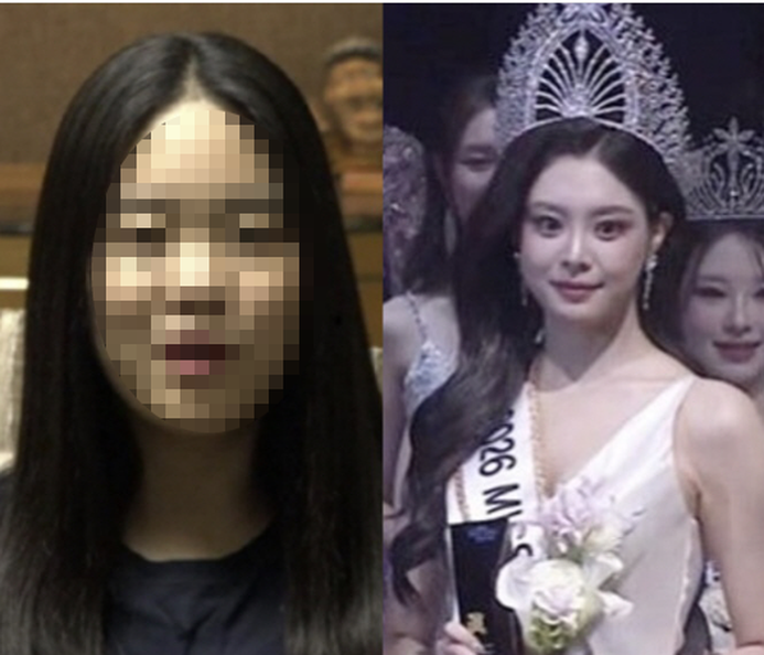 미스코리아 진 왕관 쓴 우지원 딸 우서윤, 당선 직후 성형 논란 휩싸....