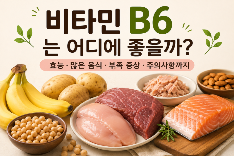 비타민 B6는 어디에 좋을까? 효능·많은 음식·부족 증상·주의사항까지