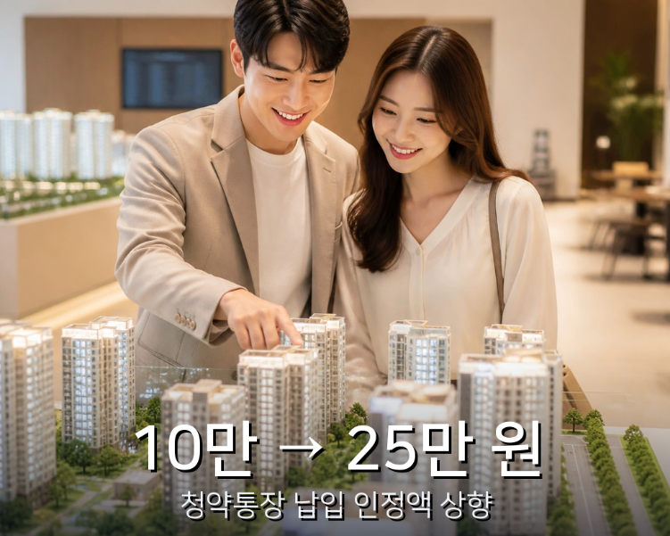 청약통장 납입 인정액 25만 원 상향, 청년·신혼부부를 위한 전략