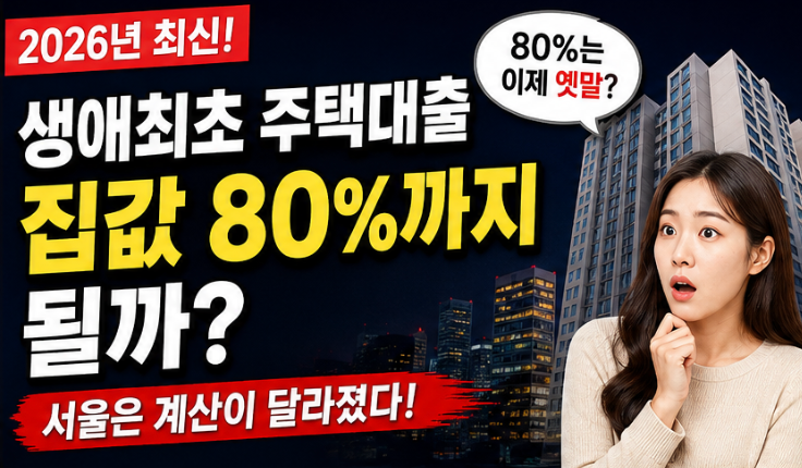 생애최초 주택대출 조건, 집값 80%까지 될까?