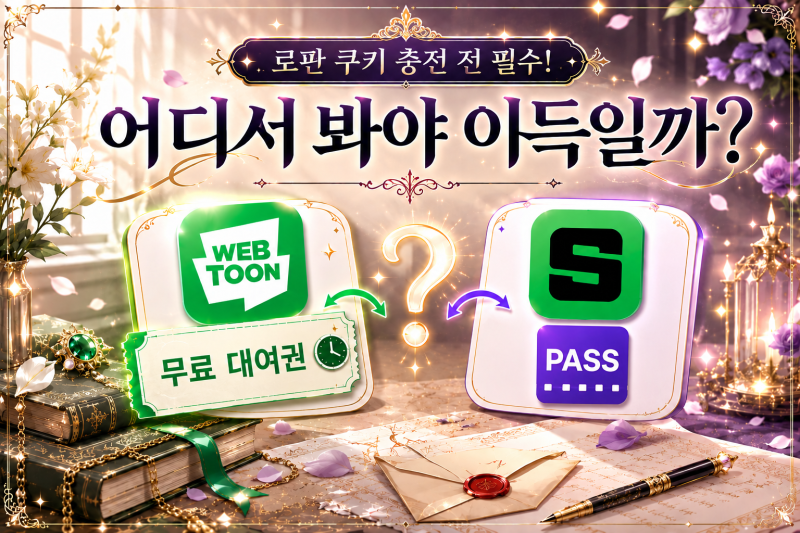 네이버 웹툰 VS 시리즈 차이 비교: 로판 정주행 쿠키 절약 및 시리즈 PASS 활용법