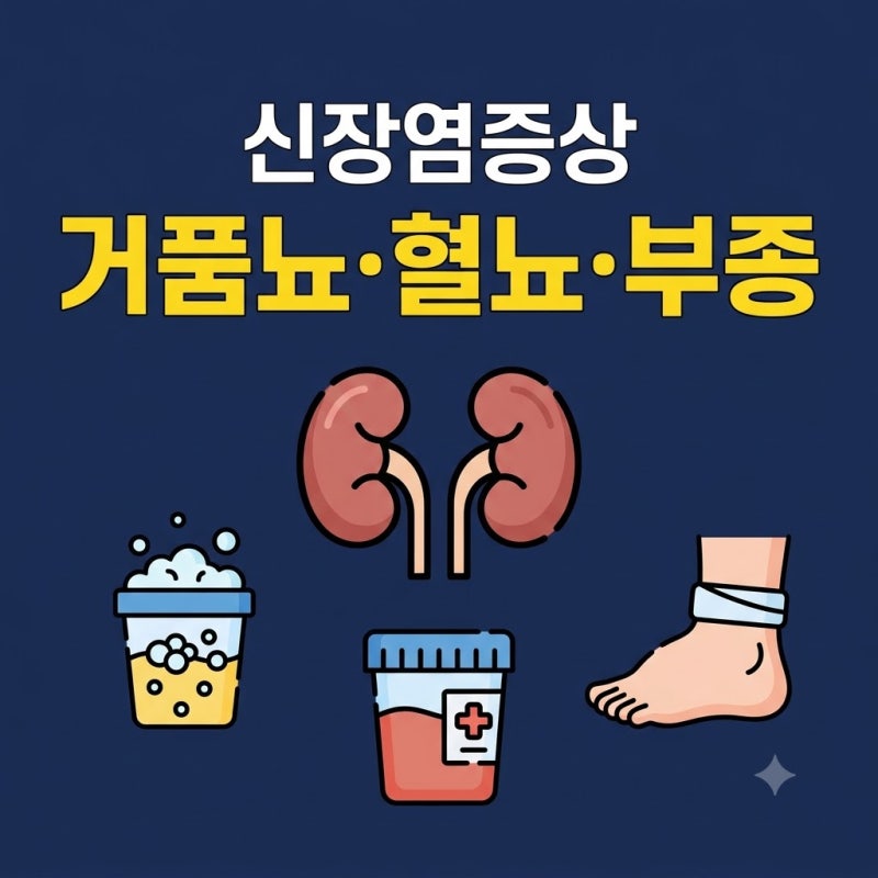 신장염증상 거품뇨·혈뇨·부종 나타나면? 검사와 실비보험 기준