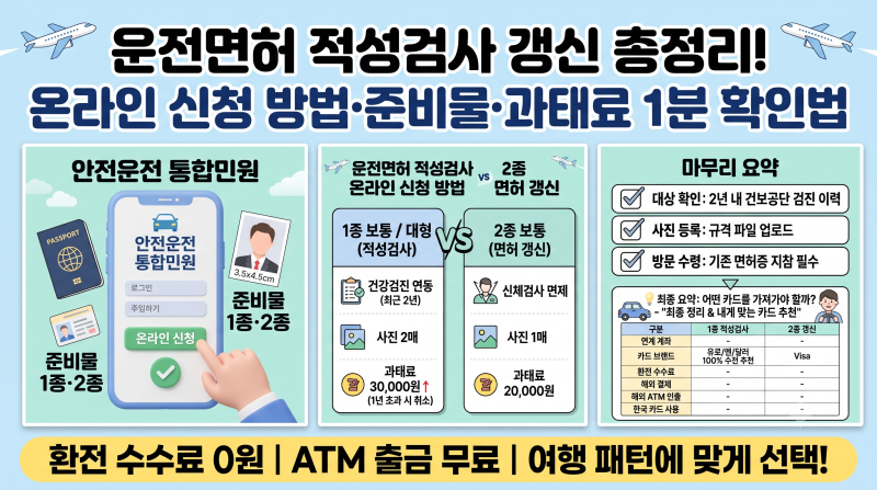 운전면허 적성검사 갱신 총정리! 온라인 신청 방법·준비물·과태료 1분 확인법