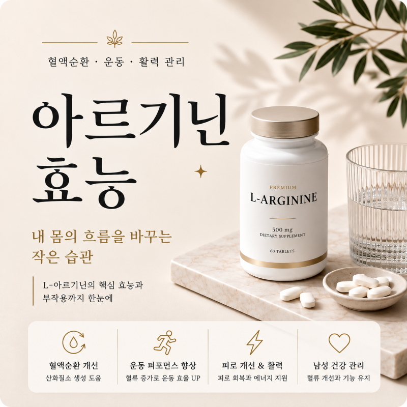 아르기닌 효능, 모르고 먹으면 효과 반감됩니다