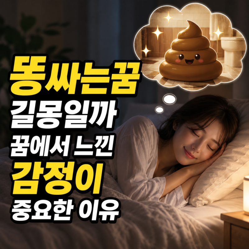 똥싸는꿈 길몽일까 꿈에서 느낀 감정이 중요한 이유