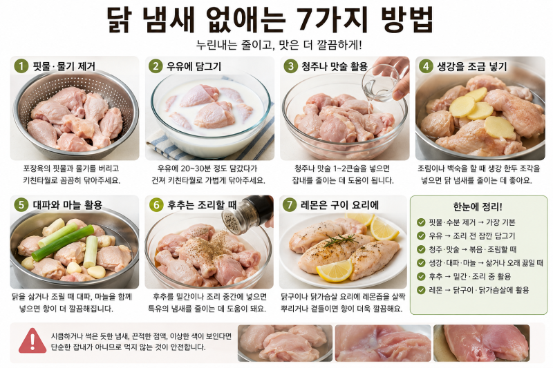 닭 냄새 없애는 법, 집에 있는 재료로 간단하게