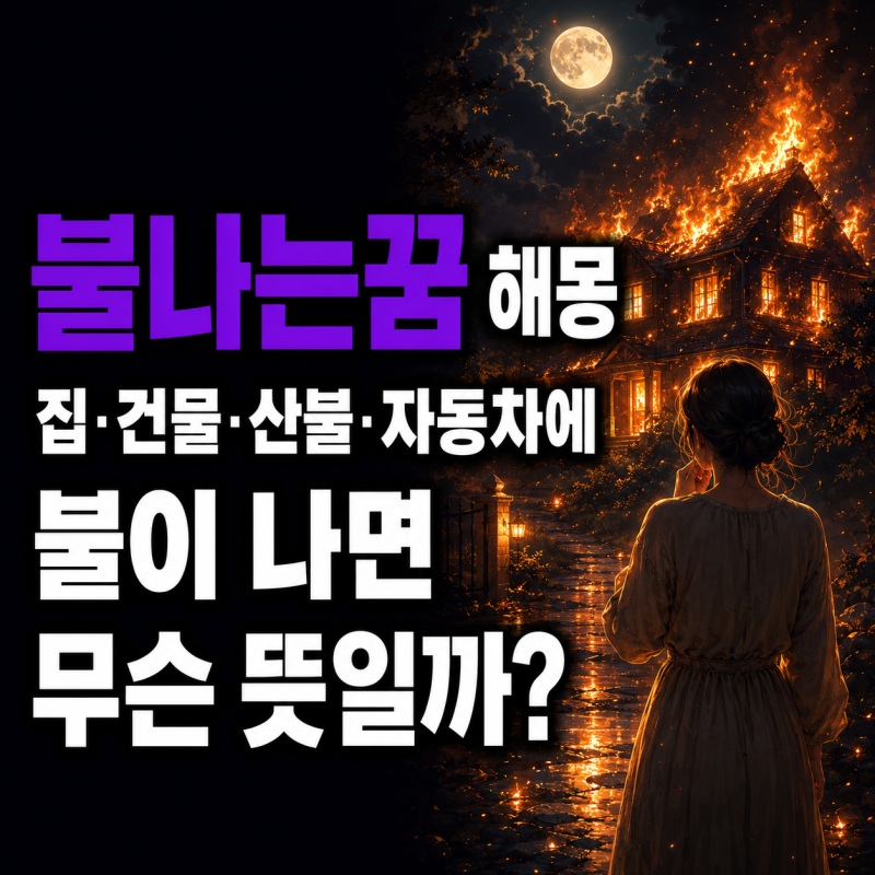 불 나는 꿈 해몽, 집 건물 산 자동차에 불이 나면 무슨 뜻일까?