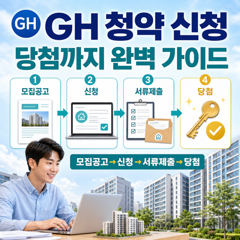 경기주택도시공사(GH) 청약 신청, 모집공고 확인부터 신청·서류제출·당첨까지 완벽하게 완....