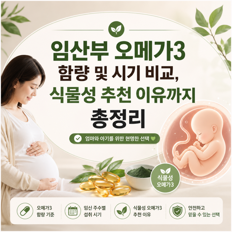 임산부 오메가3 함량 및 시기 비교, 식물성 추천 이유까지 총정리