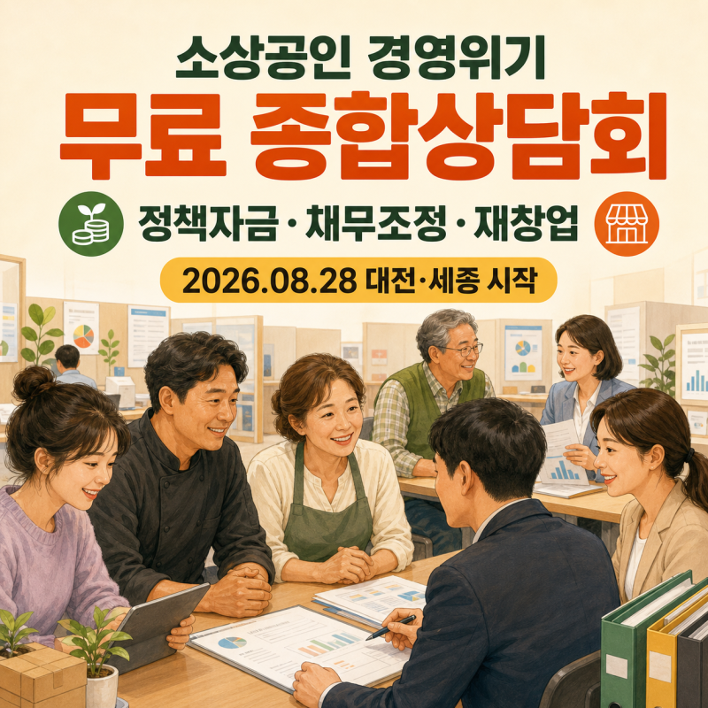 소상공인 경영위기 무료 종합상담회｜8월 28일 대전·세종, 신청방법·전국 일정