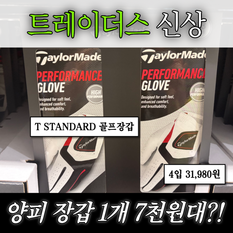 [트레이더스 신상] T STANDARD 양피 골프장갑 4입 가격 사이즈 남성 골프 용품