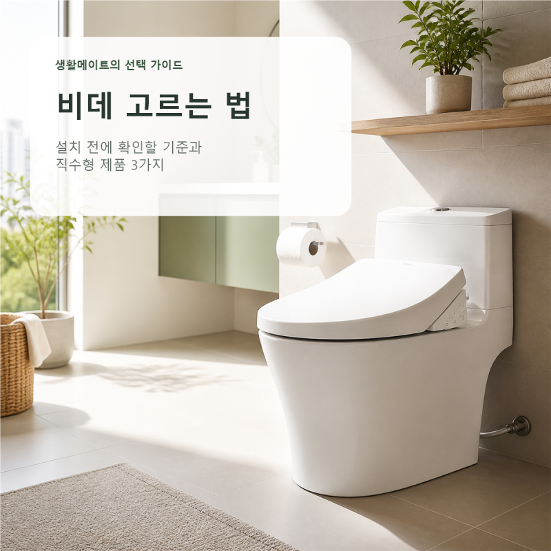 비데 구매 및 설치 전 확인할 기준과 직수형 제품 3가지