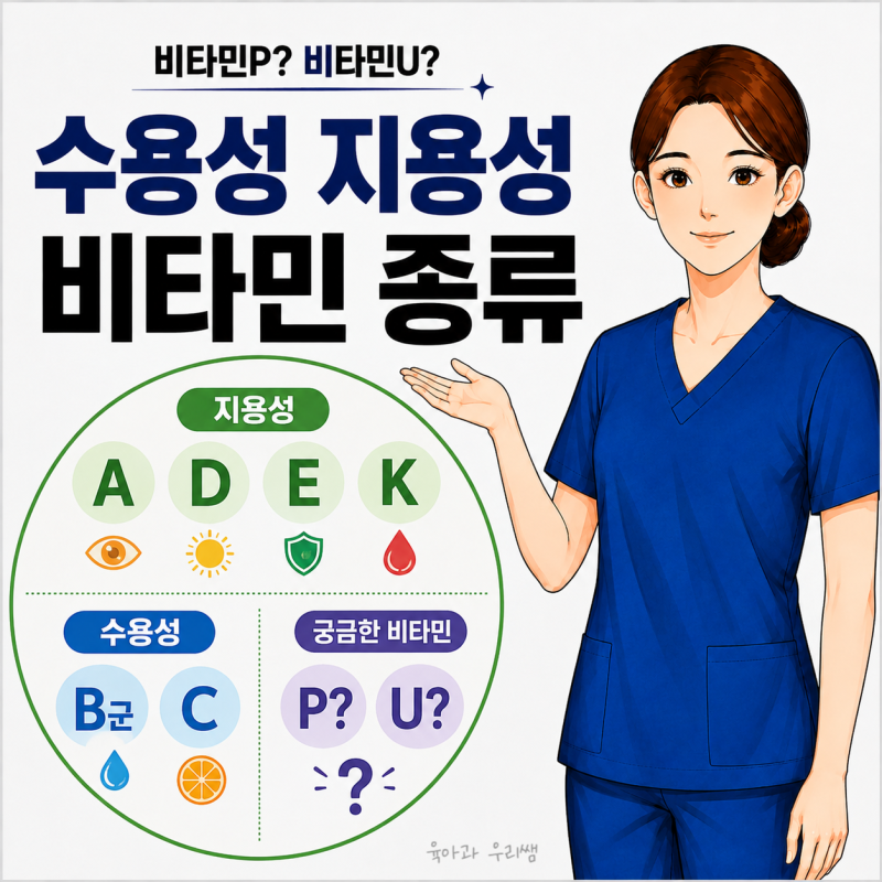 수용성 지용성 비타민 종류, 비타민U 비타민P는 무엇일까?