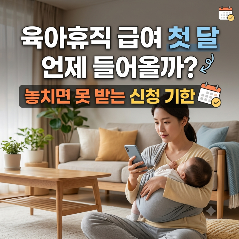 육아휴직 급여 신청 기간과 첫 달 지급일 확인법 (고용24 온라인 신청)