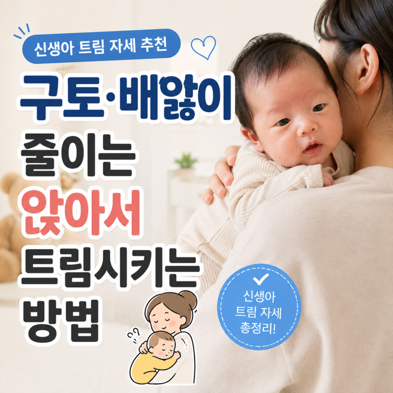신생아 트림 자세 추천｜구토·배앓이 줄이는 앉아서 트림시키는 방법