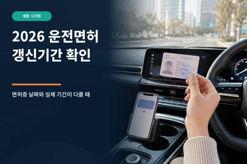 2026 운전면허 갱신기간 확인｜면허증 날짜와 실제 기간이 다를 때