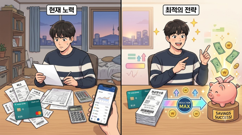 사회초년생 연말정산 체크카드 현금영수증 공제 한도 채우기
