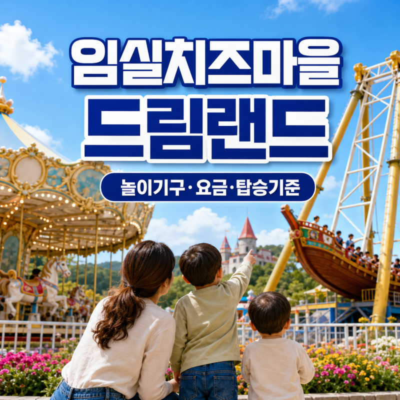 임실치즈마을 드림랜드 놀이기구 9종·이용요금·탑승기준 총정리