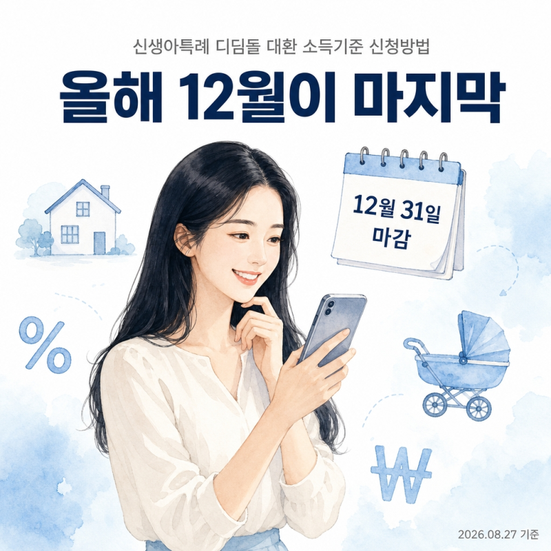 신생아 특례 디딤돌 대환 절대 미루지 마세요 | 올해 12월이 마지막