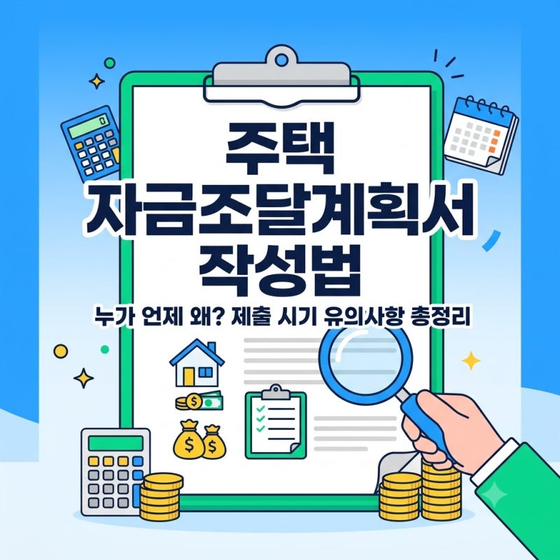 주택 자금조달계획서 작성법 누가 언제 왜 써야하는지 제출시기 유의사항 총정리