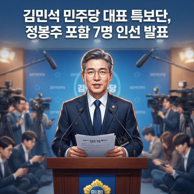 더불어민주당 <b>김민석</b> 당대표 <b>특보단</b> | 정봉주 포함 7명 인선 발표와 ....