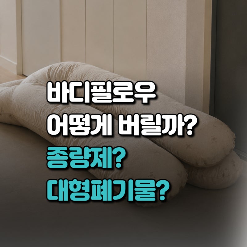 바디필로우 버리는법, 이거 종량제에 버려도 될까? U자·분리수거부터 폐기·처리·배출까지
